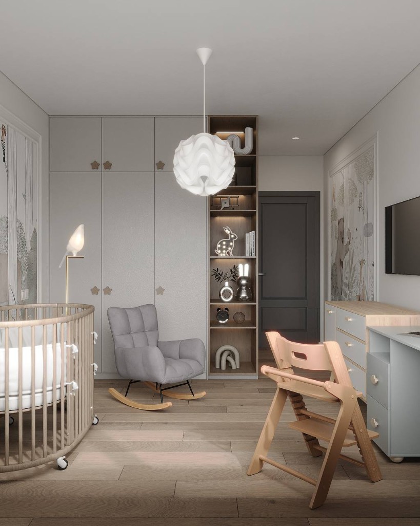 Спальня с рабочим местом у окна